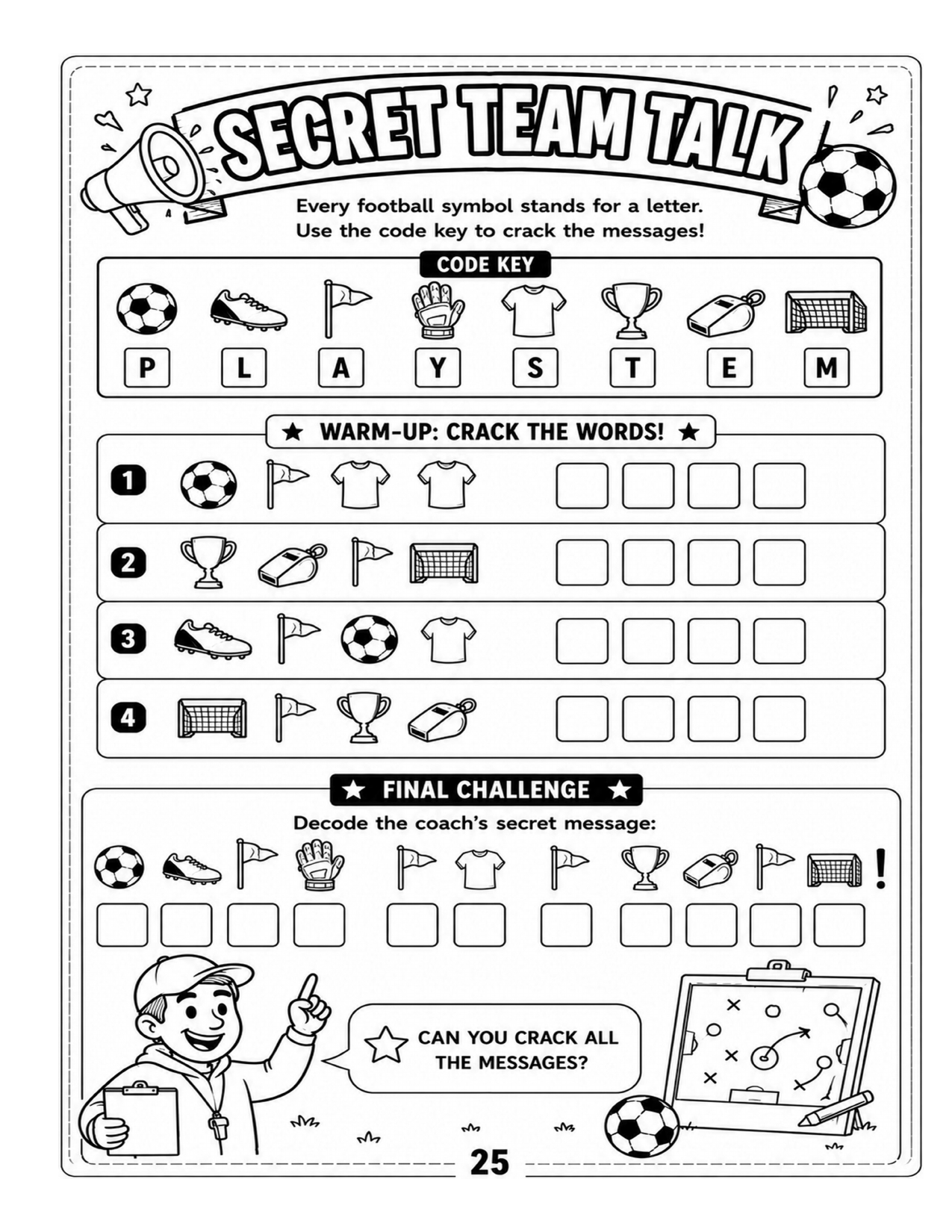 Final Secret Team Talk code-breaking page